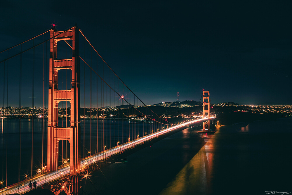 Golden Gate Bridge Night Exposure, CA