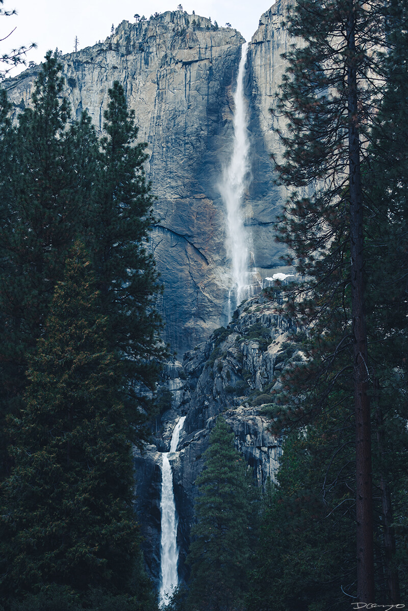 Horsetail Falls in the Yosemite Valley, CA