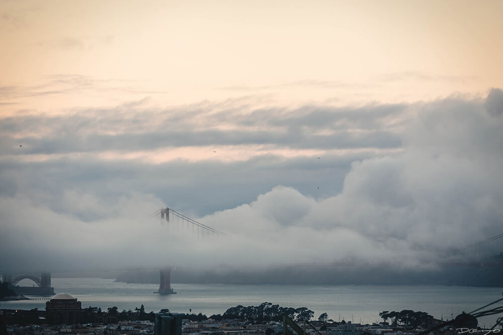 Golden Gate Fog and Clouds from Abi Kitchen, CA