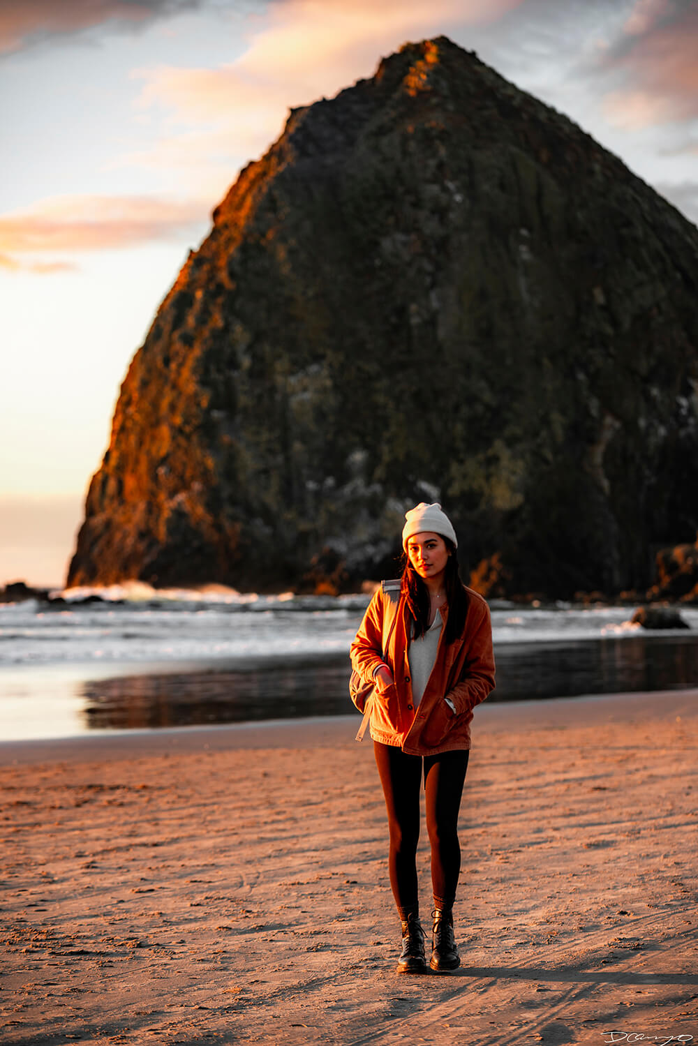 Portrait photography from Mt Hood, Mirror Lake, Lost Lake, Smith Rock State Park, Painted Hills, Blue Pool, and Cannon Beach, Oregon in Fall of 2020.