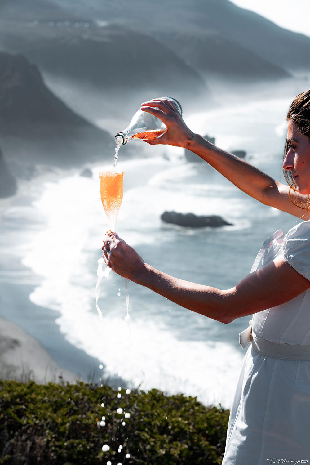Photos with Leah Nebbett of Styles and Stems. Photographing for Alsace wines in Goat Rock Beach, Jenner, CA on September 27, 2020.